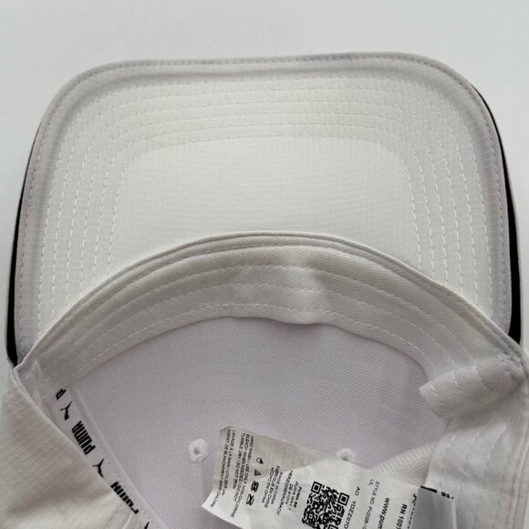 Puma White Strapback Hat Womens One Size Adjustable Cap Logo on Back Outdoors - Picture 10 of 10